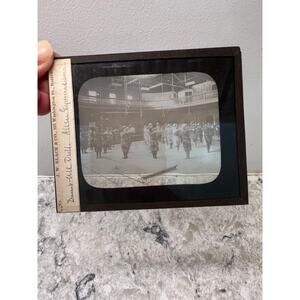 Antique Magic Glass Lantern Slide Dumb-Bell Drill Allen Gymnasium Boston Mass JL